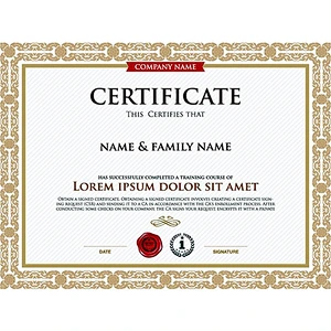 Various color print certificates for holograms and holograms are available