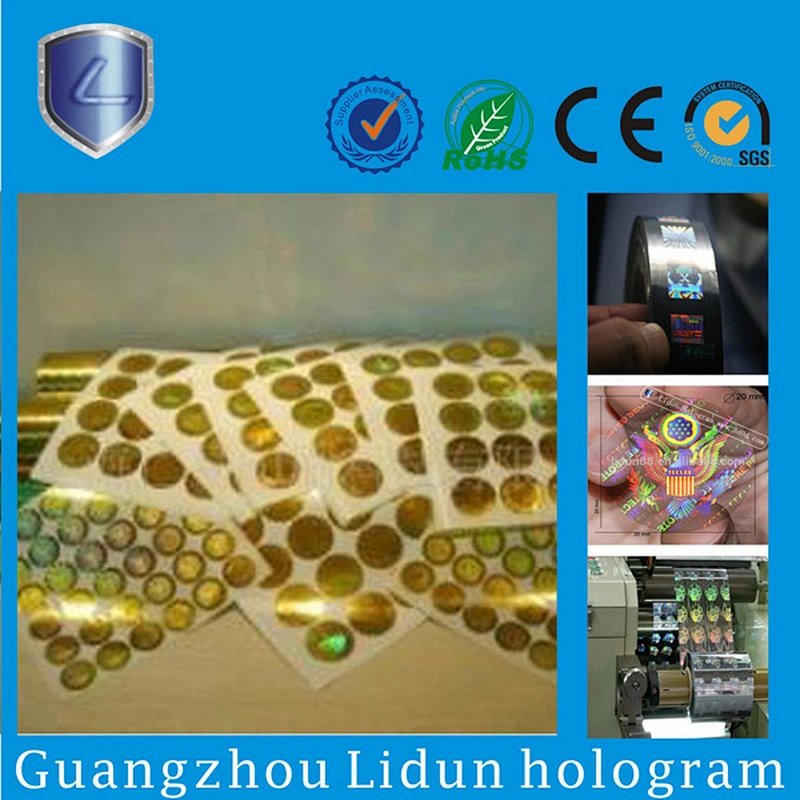 Anti-fake PET laser hologram labels
