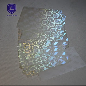 Custom Sticker Usage and PET Material Transparent Hologram for hologram  Cards
