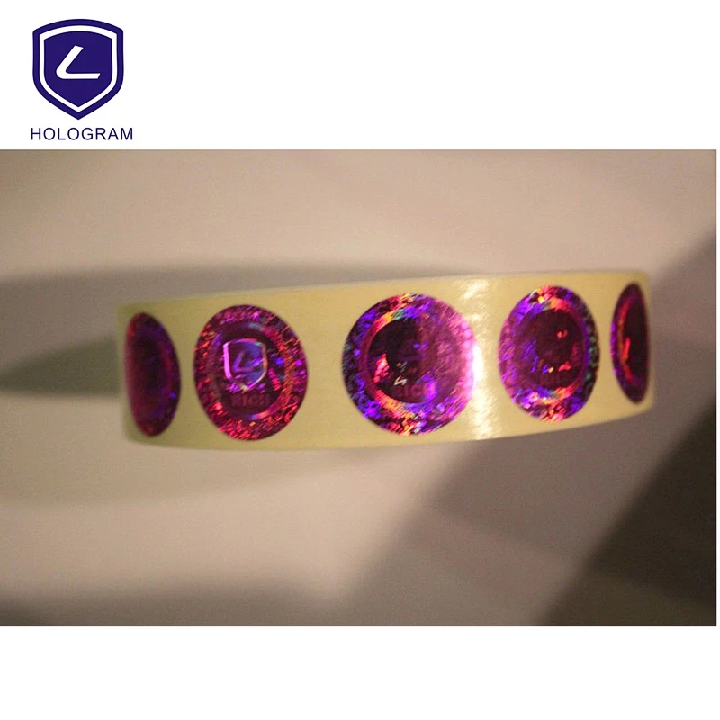 Circular 3D transparent holographic sticker, 3D laser anti-counterfeiting sticker