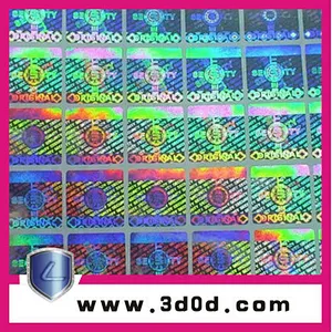 3d Anti-counterfeit metal label sticker with printing service