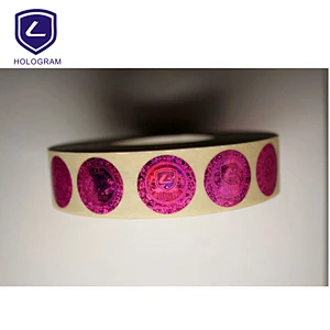 Circular 3D transparent holographic sticker, 3D laser anti-counterfeiting sticker