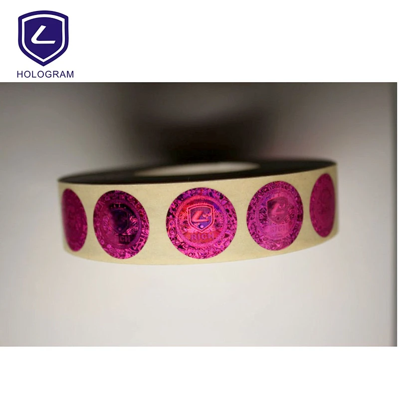 Circular 3D transparent holographic sticker, 3D laser anti-counterfeiting sticker