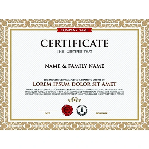 Certificate of honor paper cards custom printing high quality