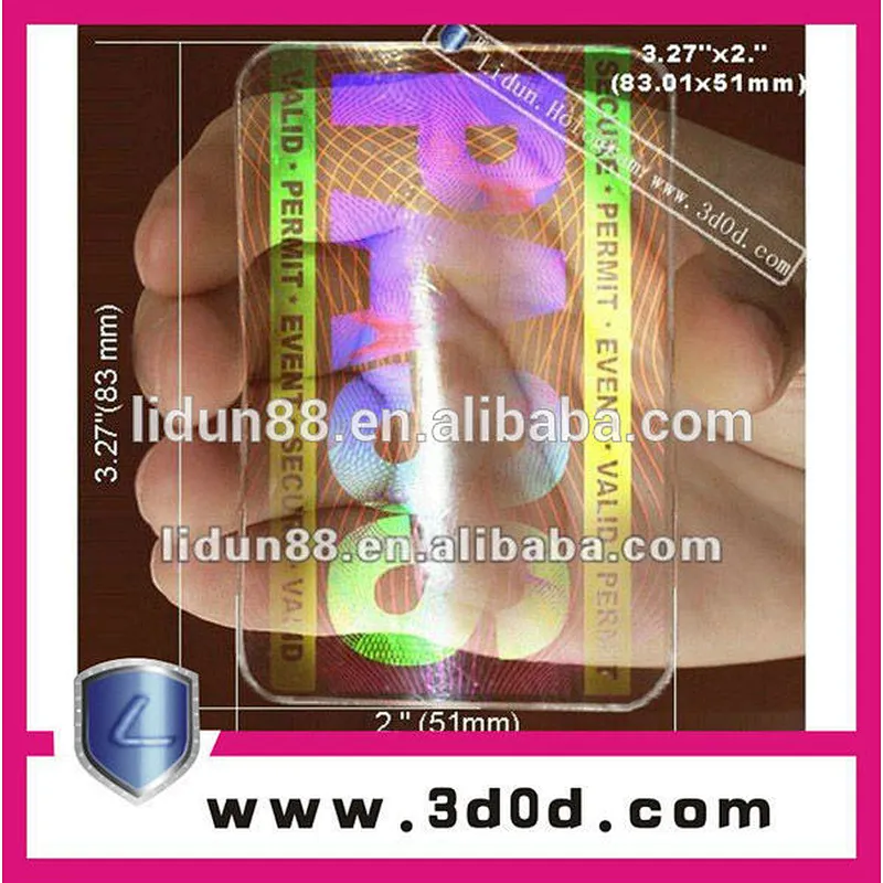 hologram priting security ID card
