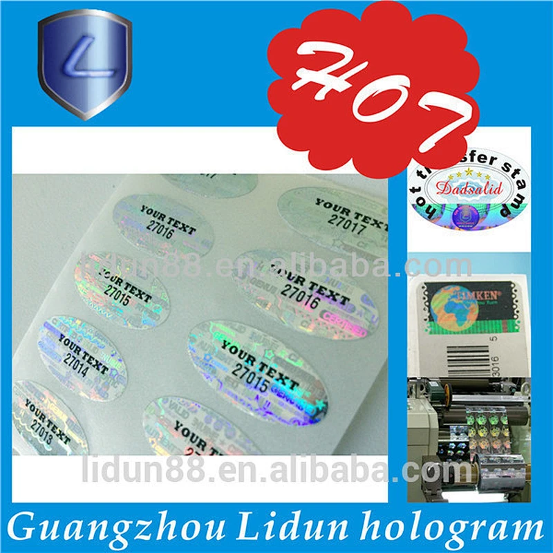 Printing anti-counterfeit 3d hologram sticker,cheap price custom security sticker