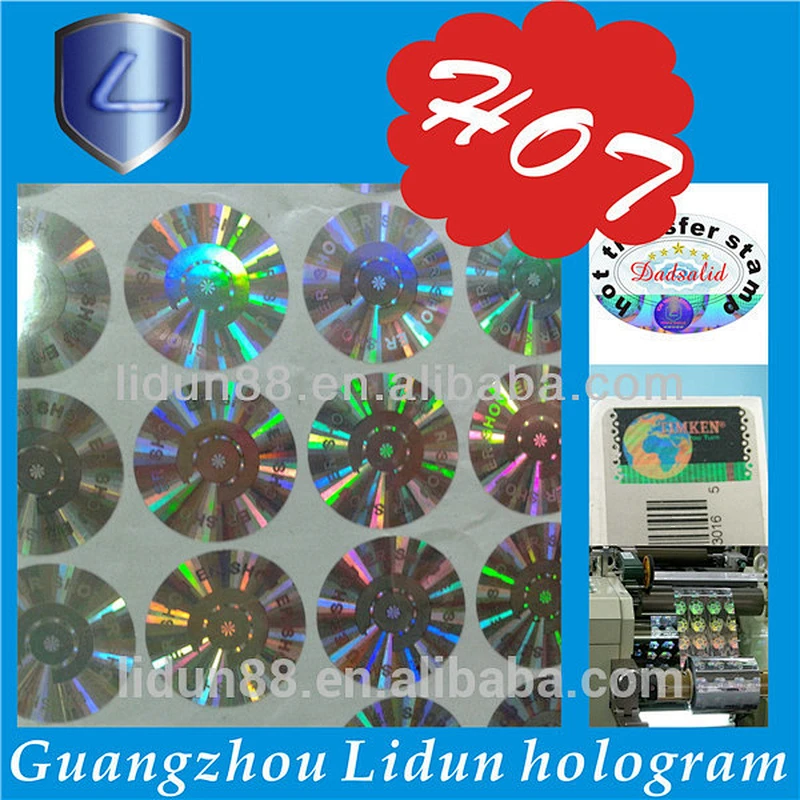 Aliababa new arrival laser printer waterproof labels transparent hologram Adhesive Sticker