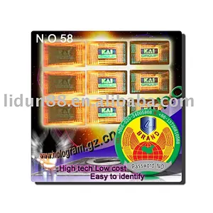 Reflection Hologram With Silver Halide sticker