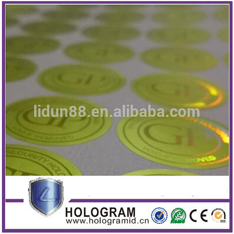 customized logo holographic security label printing