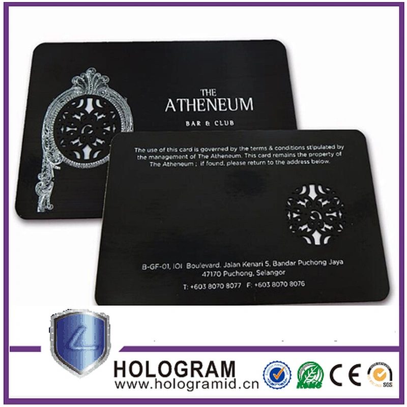 Manufacturer printing popular custom engraved silver metal business card