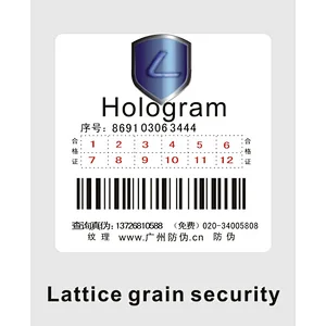 Watermark and Micro-text Anti-counterfeiting Security Sticker