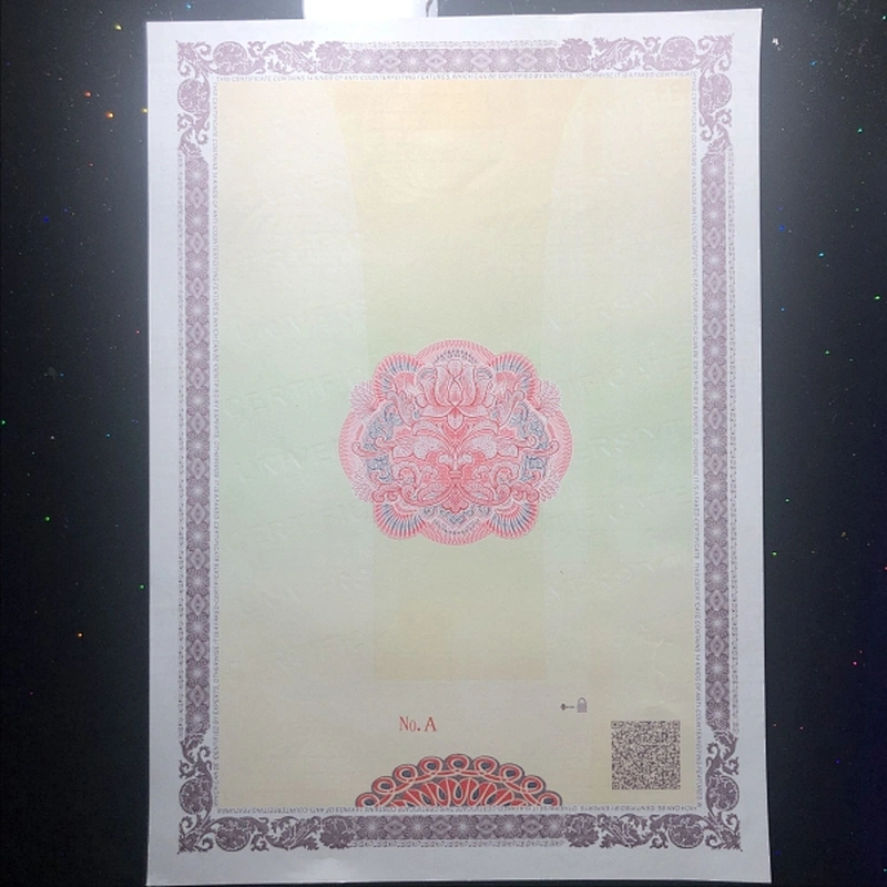 professional certificate printing | Digital Hot Stamping Security Certificate Printing