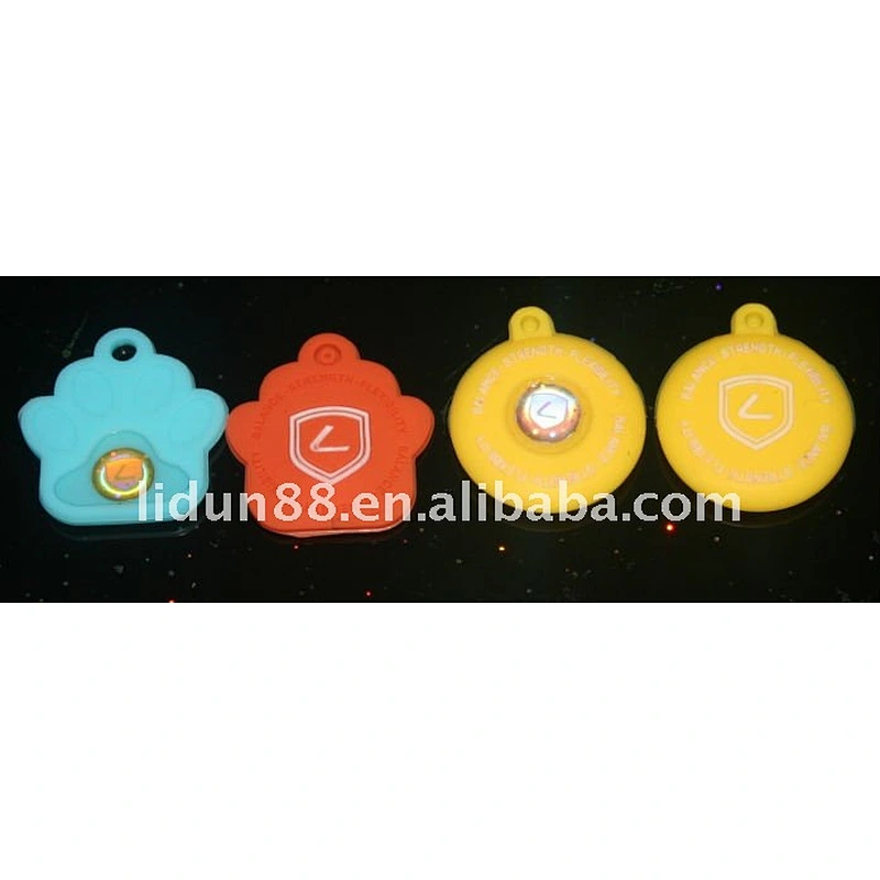 Hologram energy silicone rubber pet tag for cat