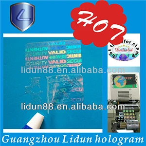 Advanced security custom made holograms 3d