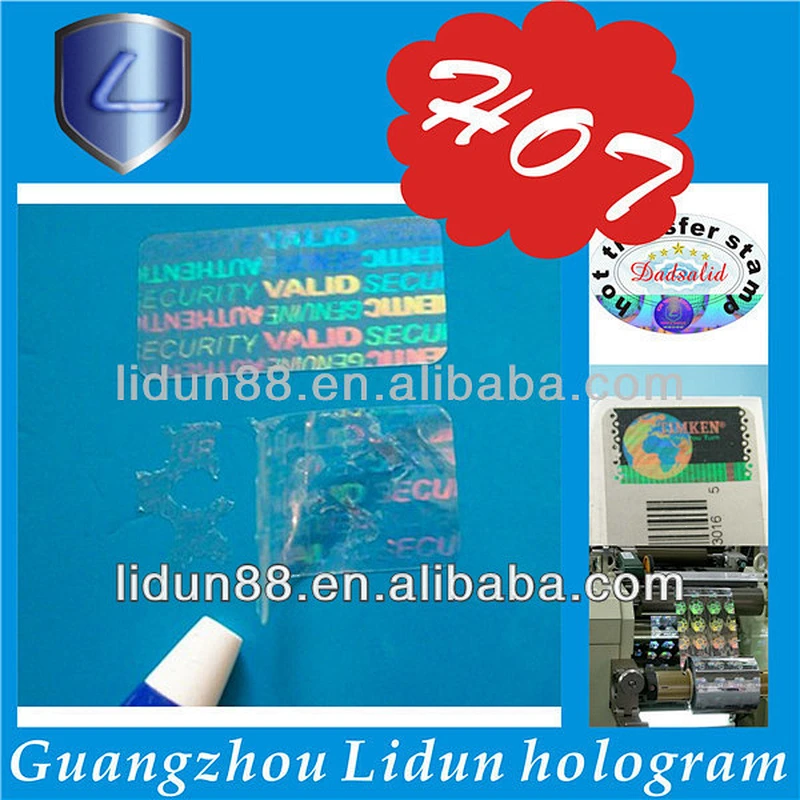 Advanced security custom made holograms 3d