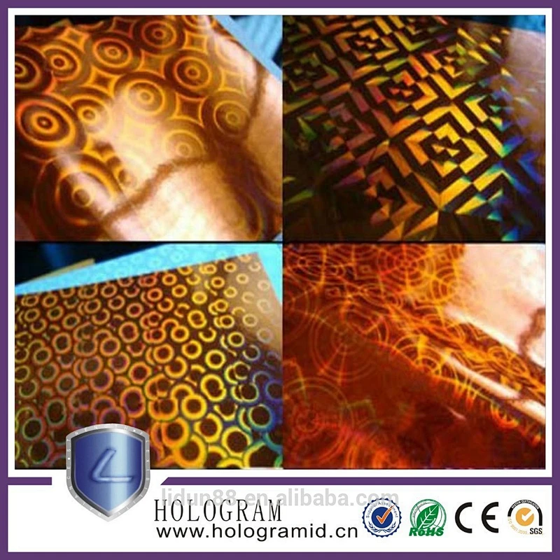 Transparent hologram of 3 d holographic stickers
