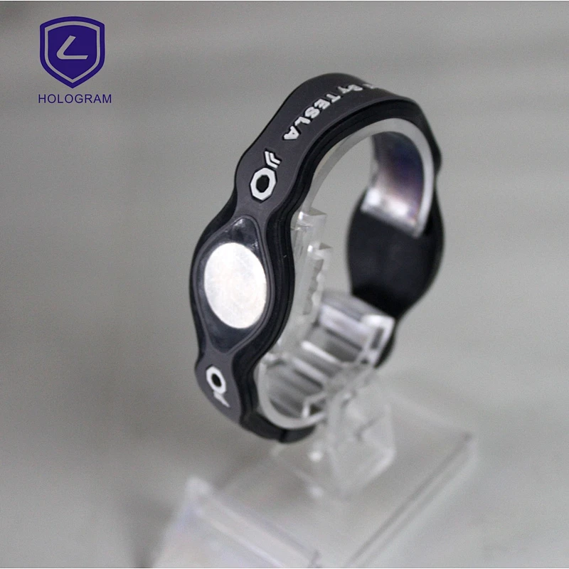 tennis sport customize ion silicone holograms wristbands