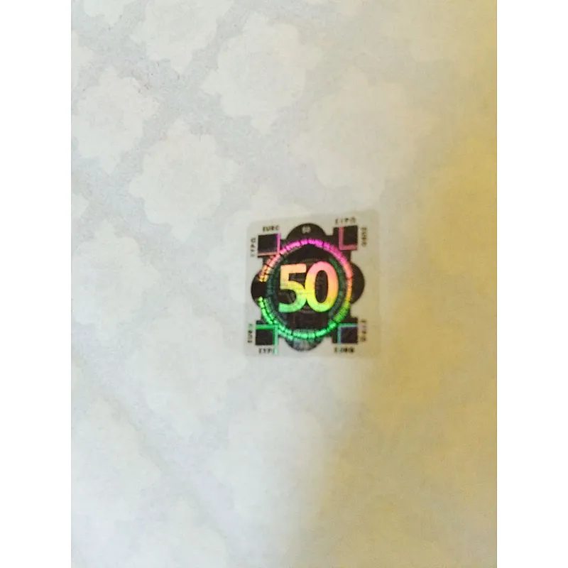 High quality anti-counterfeit 50 holographic tags