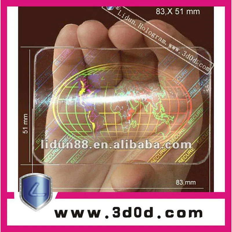 3d Security ID card/ hologram card/