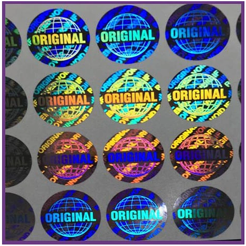 Custom order adhesive label type hologram sticker label provide by label printing machine