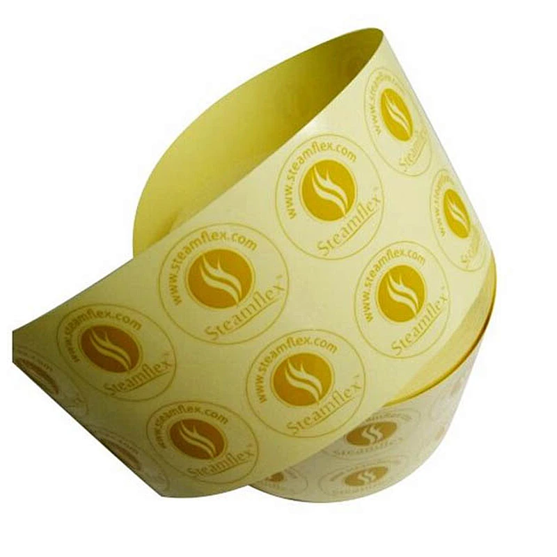 Clear PET material round label stickers printing with High speed rotary printing machine
