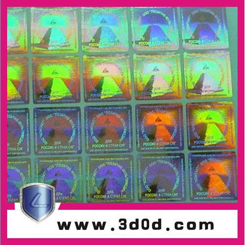 Custom order adhesive label type hologram sticker label provide by label printing machine