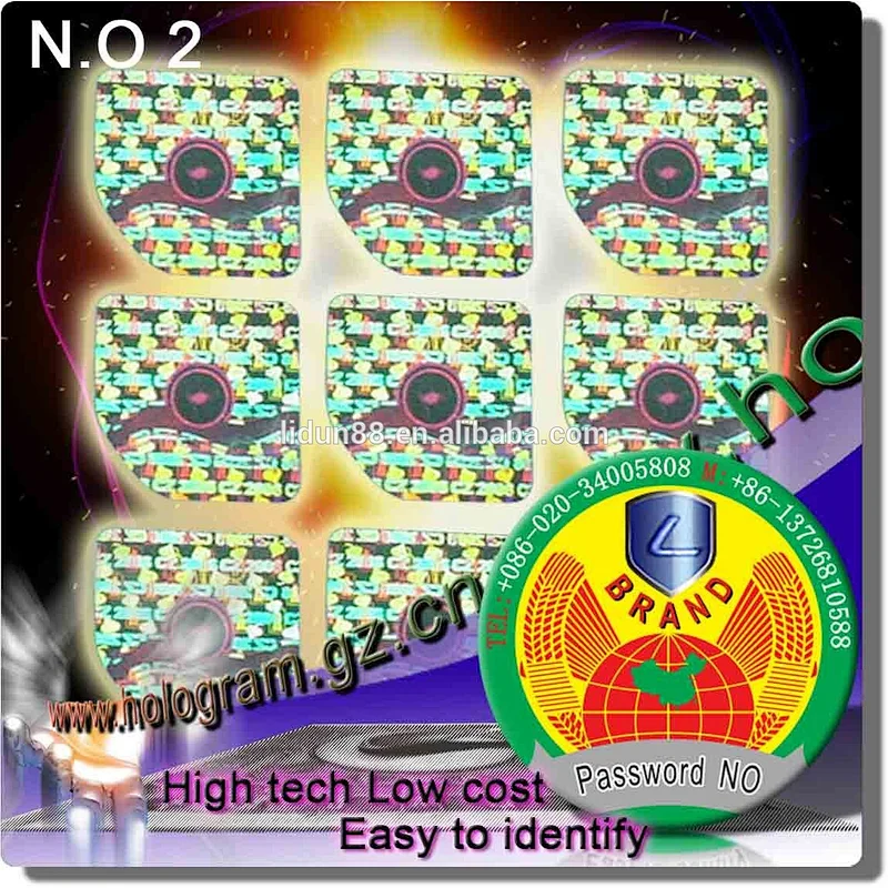 A grade Security 2D/3D Hologram Label/hologram film/laser encryption guangzhou