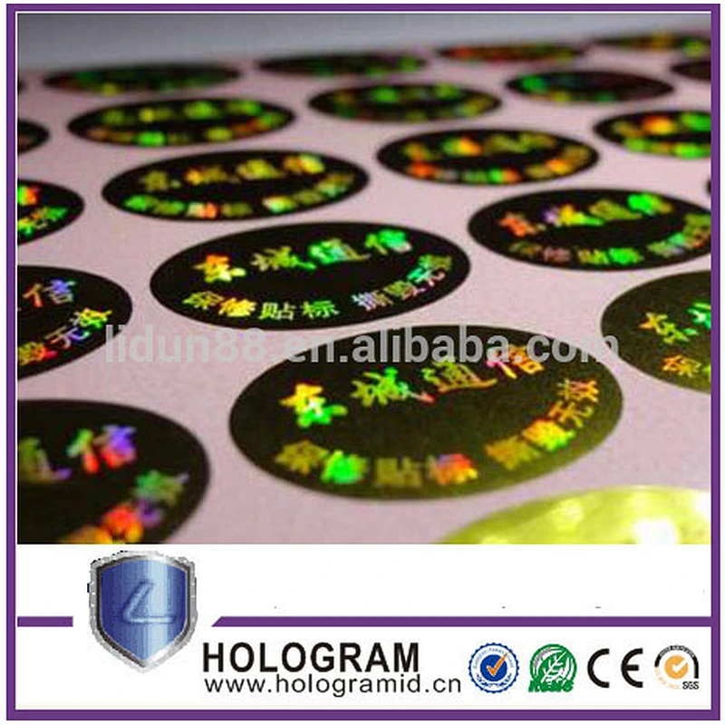 customized logo holographic security label printing