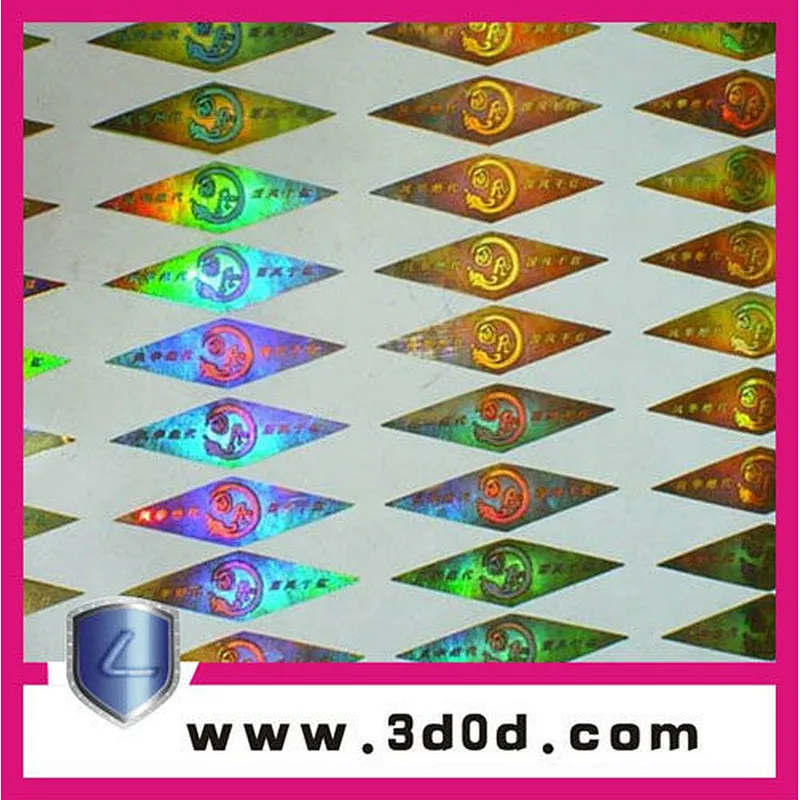 Anti-fake holographic lable, hologram sticker