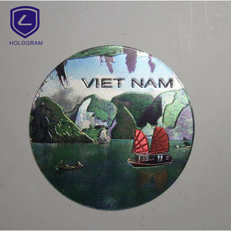 paper strip sticker, silver hologram security strip label