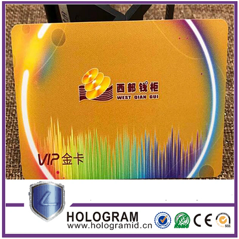 2016 hot sale pvc material transparent printed plastic business card membership card