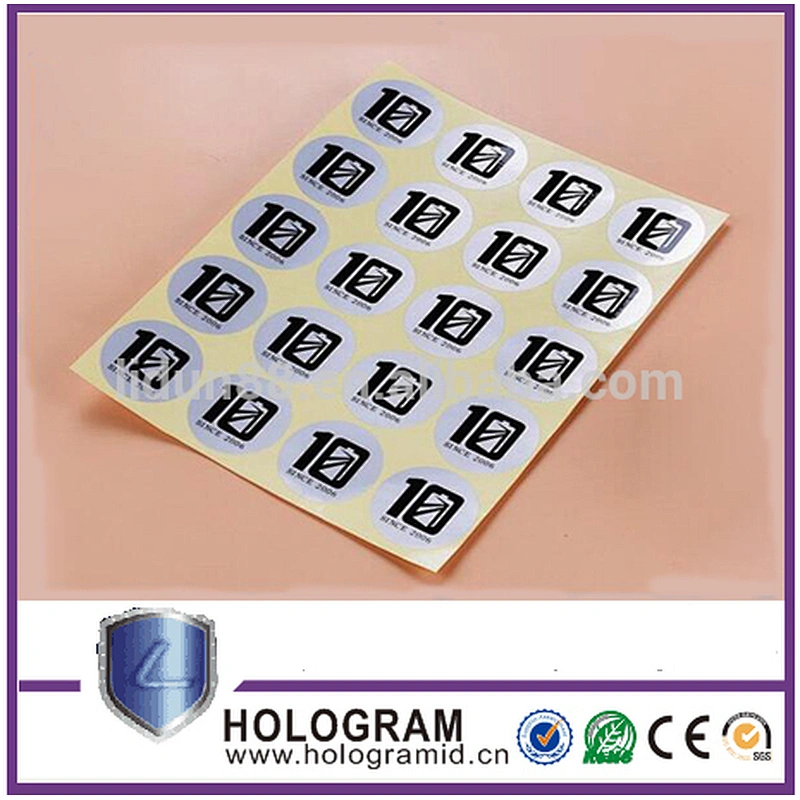 High security sticker label printing
