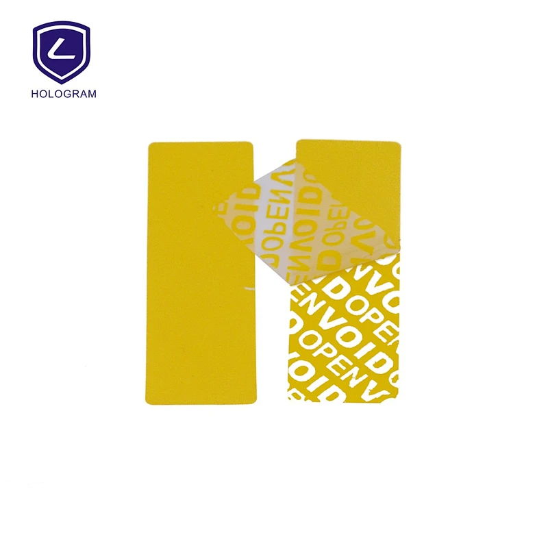 Wholesale Security label/PET Custom logo car warning stickers with VOID