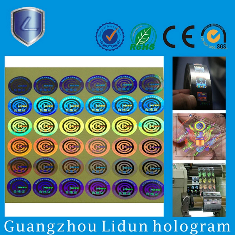 Gold Holograms Labels And Stickers Hologram With Laser Serial Number