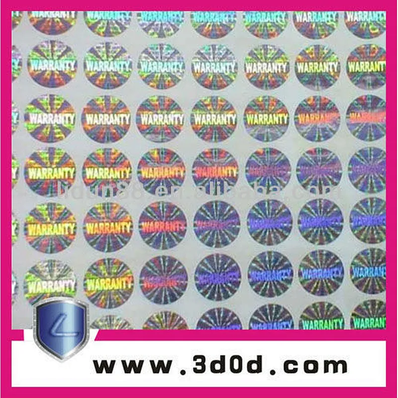Transparent hologram of 3 d holographic stickers