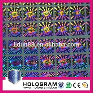 Custom 3d 10ml hologram security vial labve hologram screen printing sticker