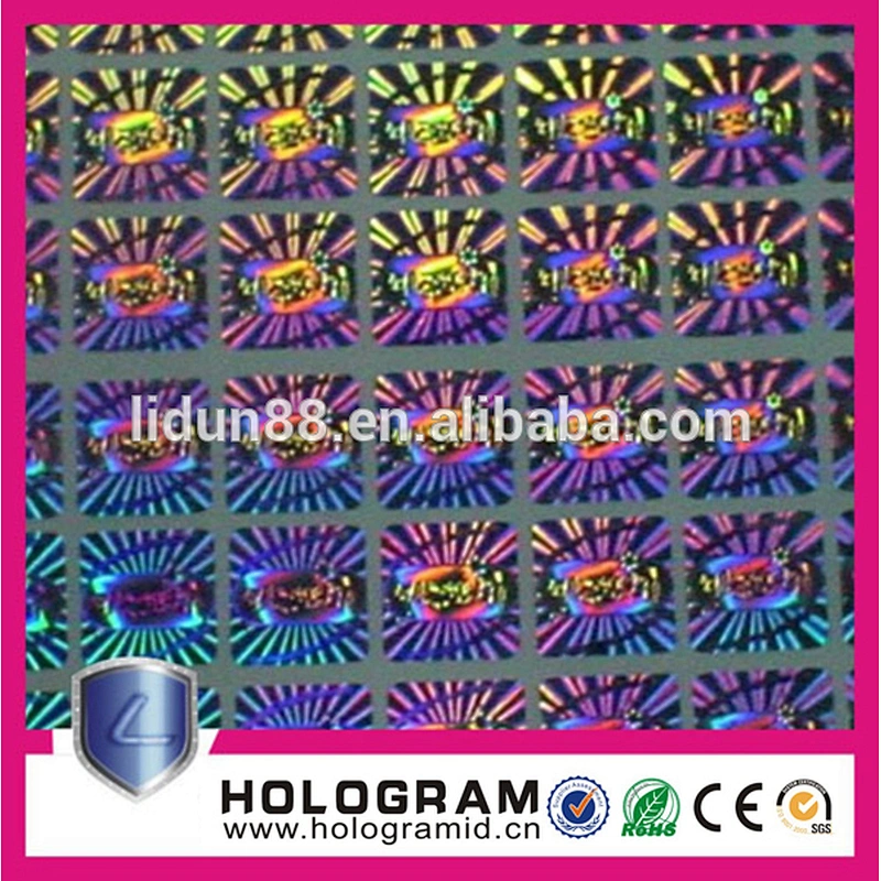 Custom 3d 10ml hologram security vial labve hologram screen printing sticker