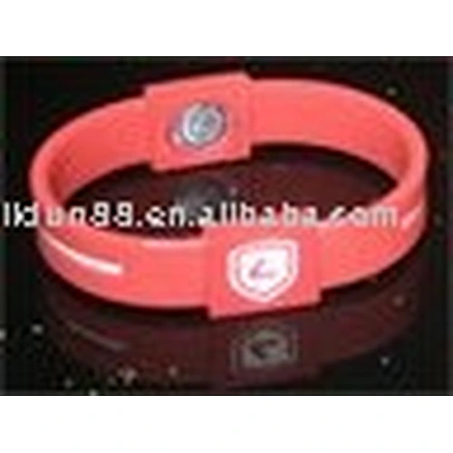 fashion Negative ion sport balance hologram silicone bracelet