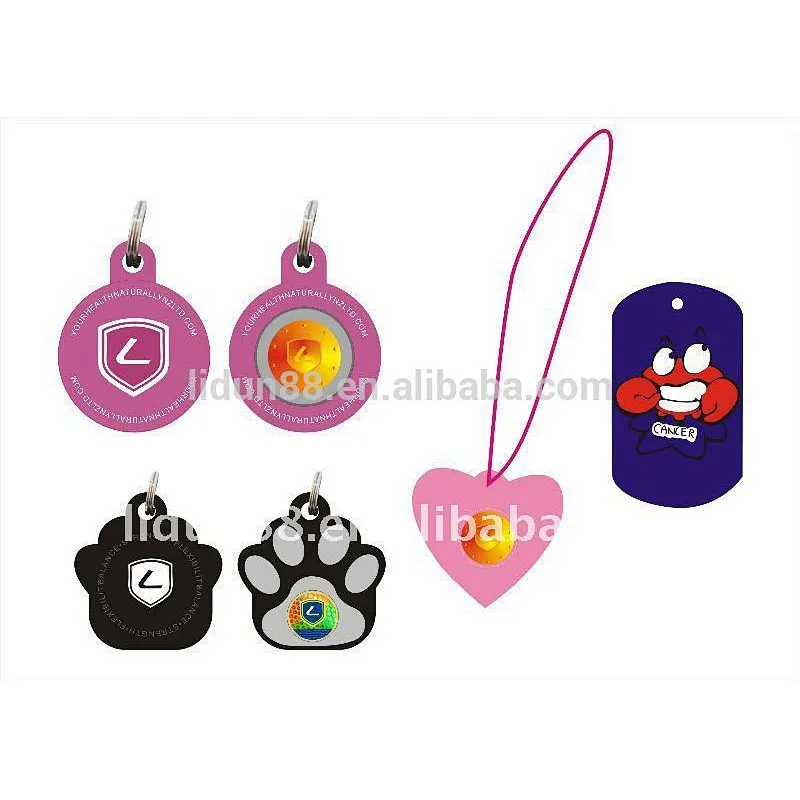 2012 Latest Hologram silicone pet tag
