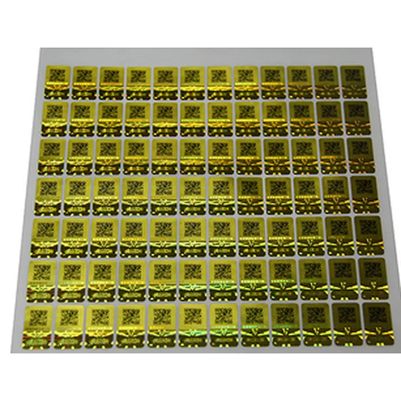 waterproof 3D hologram security self adhesive sticker label