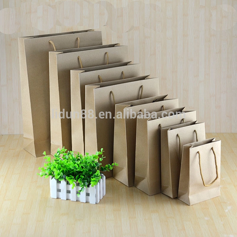 Customized kraft paper bag with your logo from Chinese factory