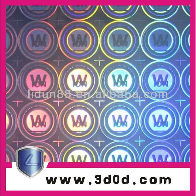 Optical Lens Hologram/ Laser anti-fake stickers