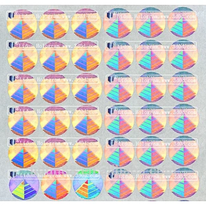 Custom made printing waterproof 3D gold hologram sticker