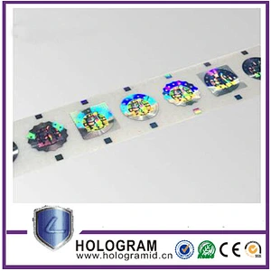 Anti-counterfeiting hologram strip label with roll form finish