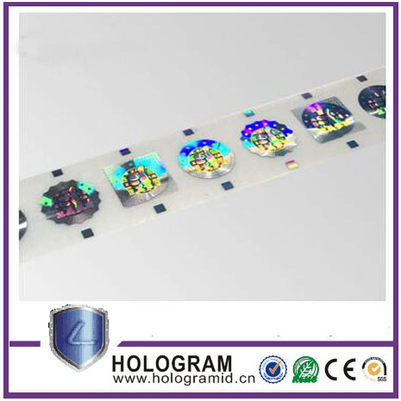 Anti-counterfeiting hologram strip label with roll form finish