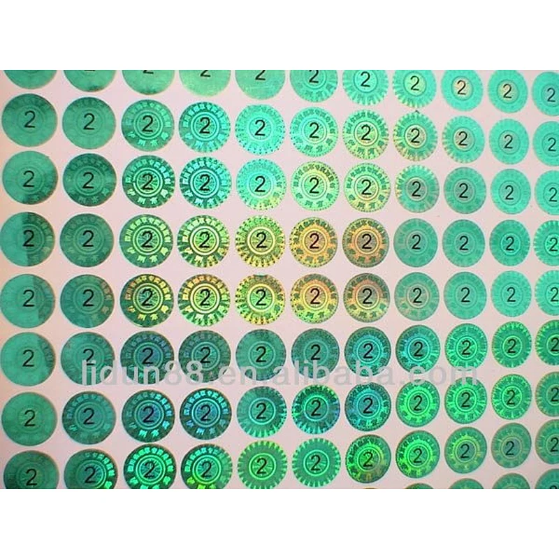 A grade make anti-counterfeit labels and hologram stickers make in Guangzhou