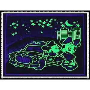 OEM Custom Black and White Puffy Sticker Which Can Glow In the Dark