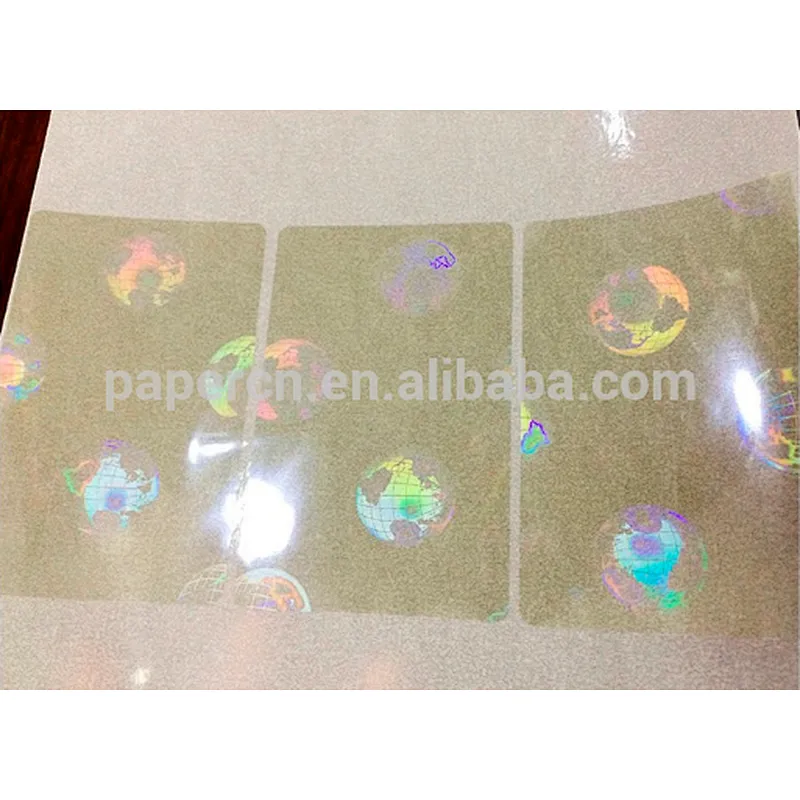 Trade Assurance transparent custom PVC card hologram overlay holographic overlay sticker
