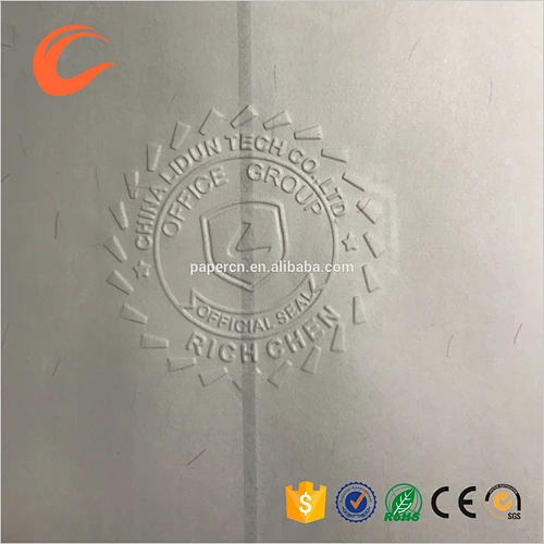 anti-counterfeiting paper with fiber and security thread for certificate