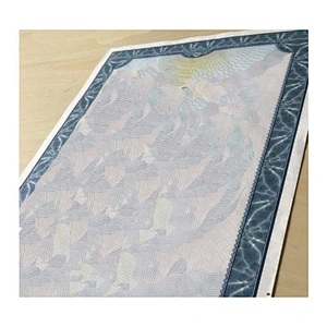 Security paper with fiber and watermark.